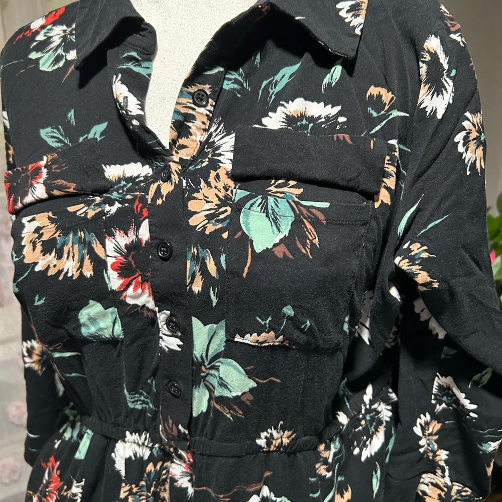 Torrid Black Floral Midi Dress - Picture 7 of 12